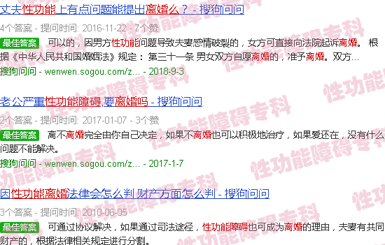 汕头性功能障碍应该离婚吗