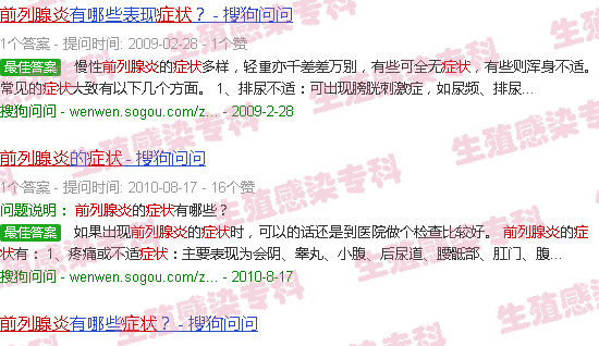 汕头前列腺发炎症状