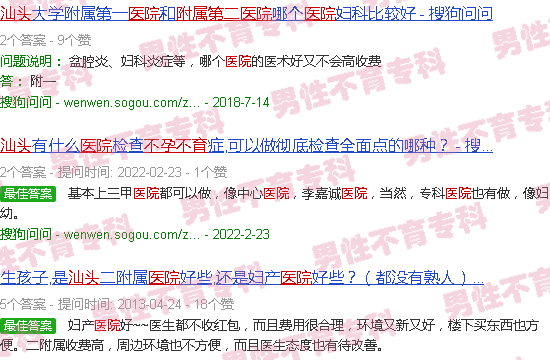 汕头市附二医院不育不孕