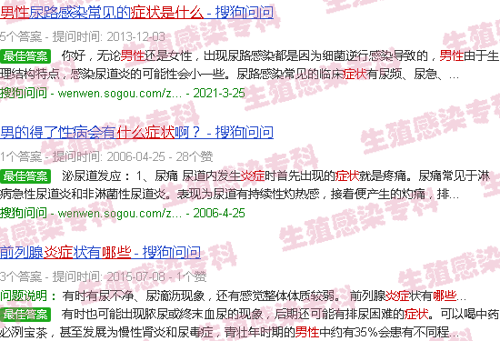 汕头男人炎症是什么症状
